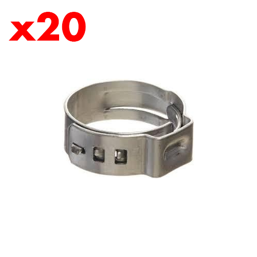 (20 PACK) Stainless Step-less Clamp (6 - 8mm OD)