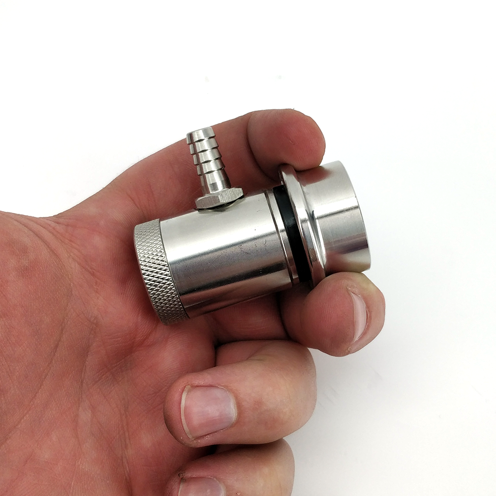 Stainless Ball Lock Disconnect - Barb (Black/Liquid)