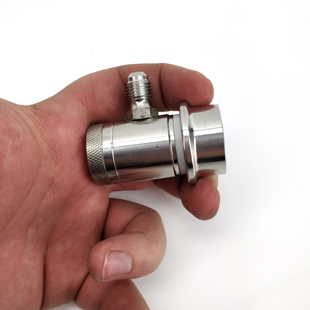 Stainless Ball Lock Disconnect - MFL Threaded (Grey/Gas)