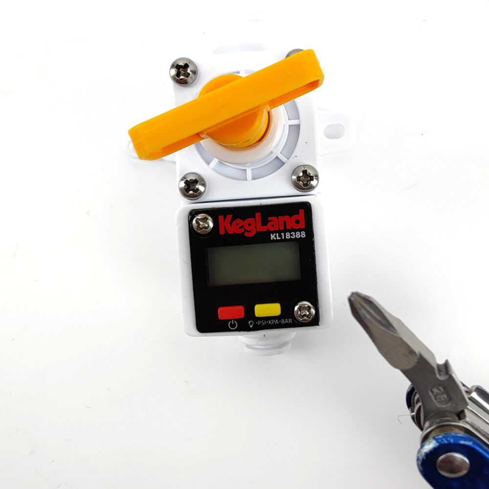 Digital Illuminated Mini Gauge 0-90psi (0-6.2bar) for Integrated Blowtie and In-line regulators