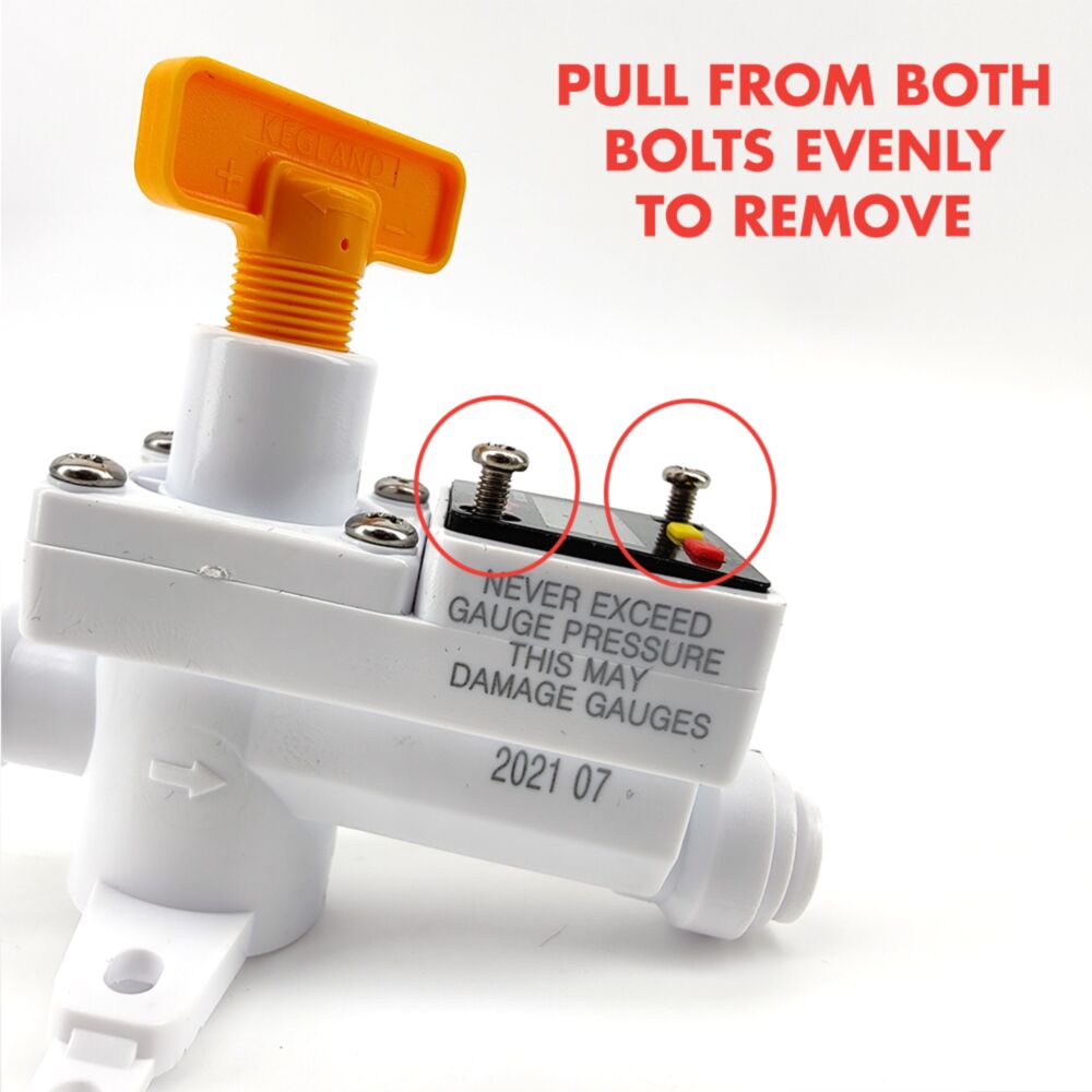 Digital Illuminated Mini Gauge 0-90psi (0-6.2bar) for Integrated Blowtie and In-line regulators