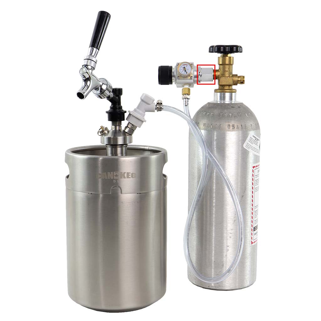 Regulator to full size CO2 tank