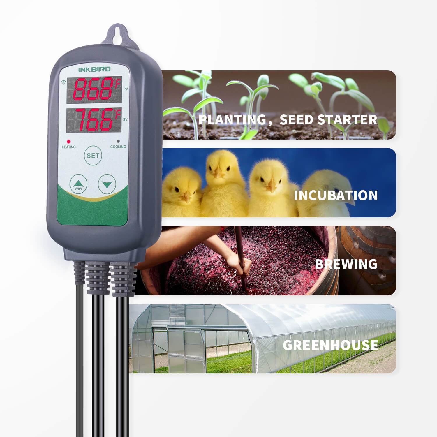 Inkbird ITC-308-WIFI Digital Temperature Controller Outlet Thermostat