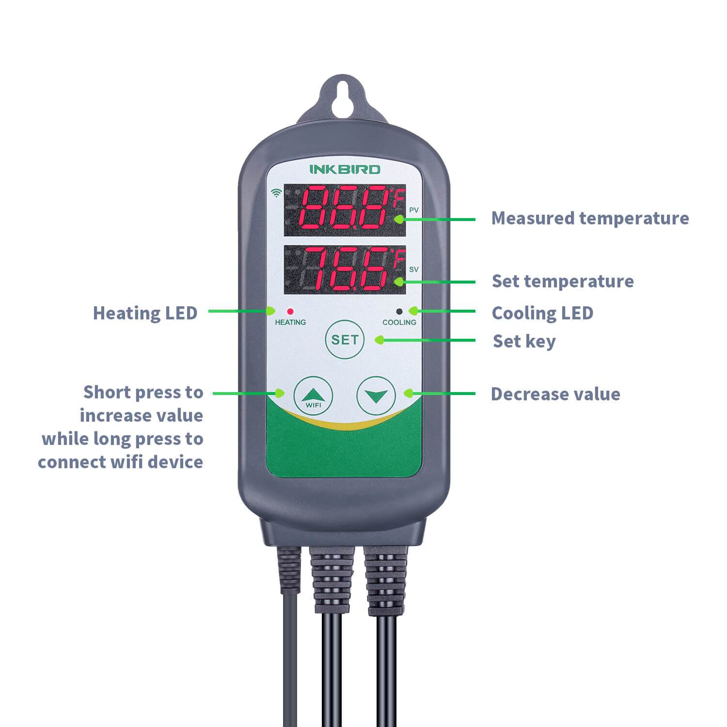 Inkbird ITC-308-WIFI Digital Temperature Controller Outlet Thermostat