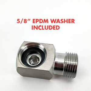 Low Profile Elbow Bend for 50L Coupler (includes 5/8" EPDM washer)