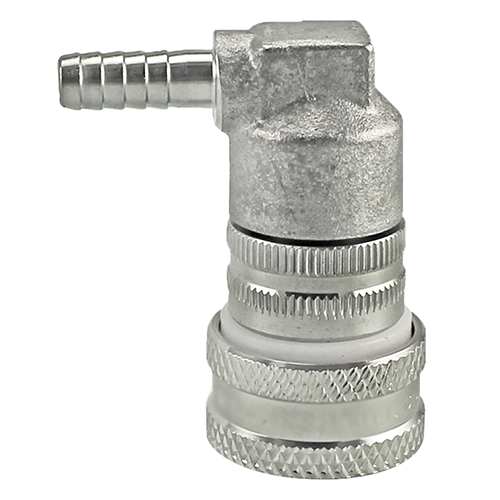 STAINLESS BALL LOCK DISCONNECT - BARB (GREY/GAS)