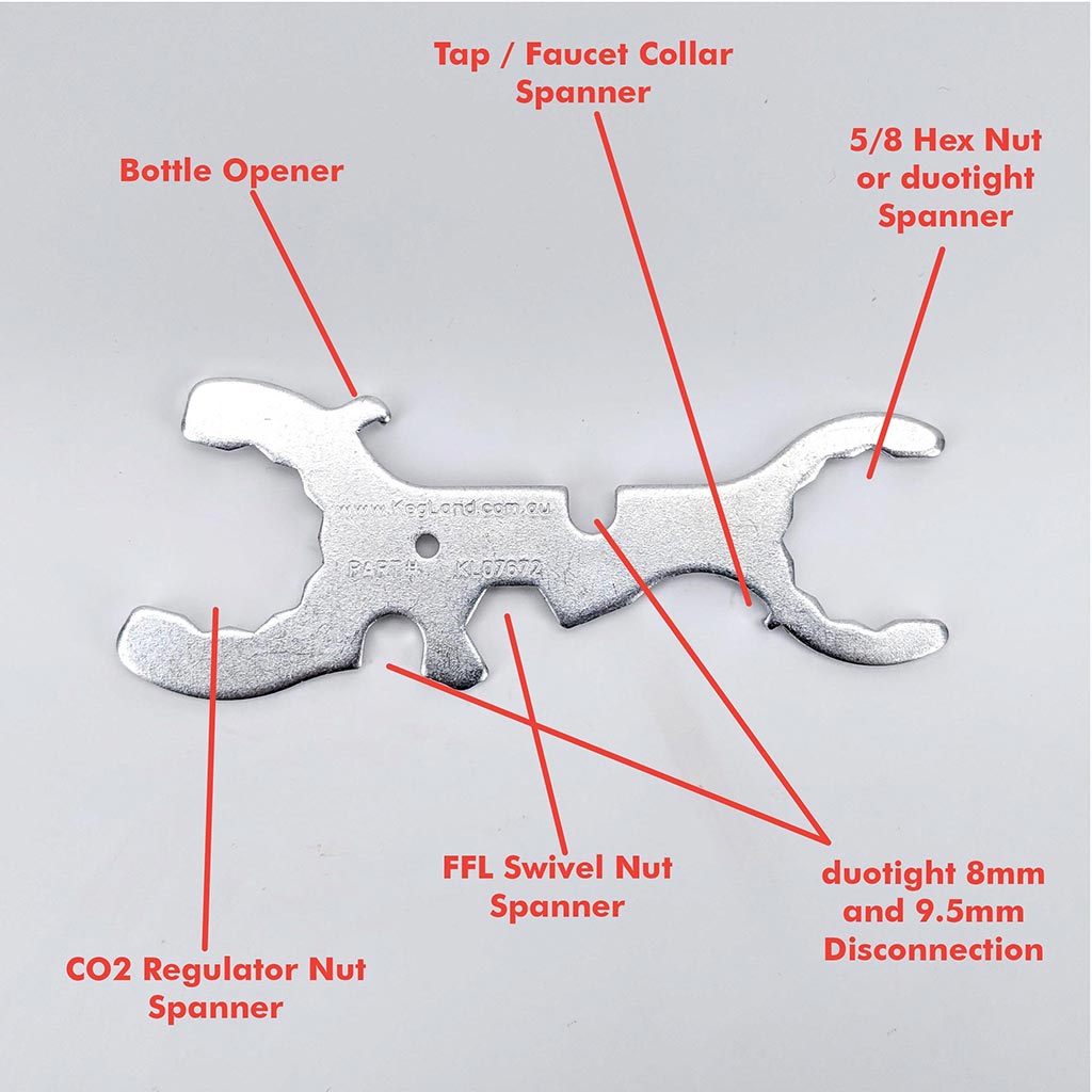 7 IN 1 FAUCET TAP WRENCH/SPANNER TOOL - DUOTIGHT TUBE REMOVER