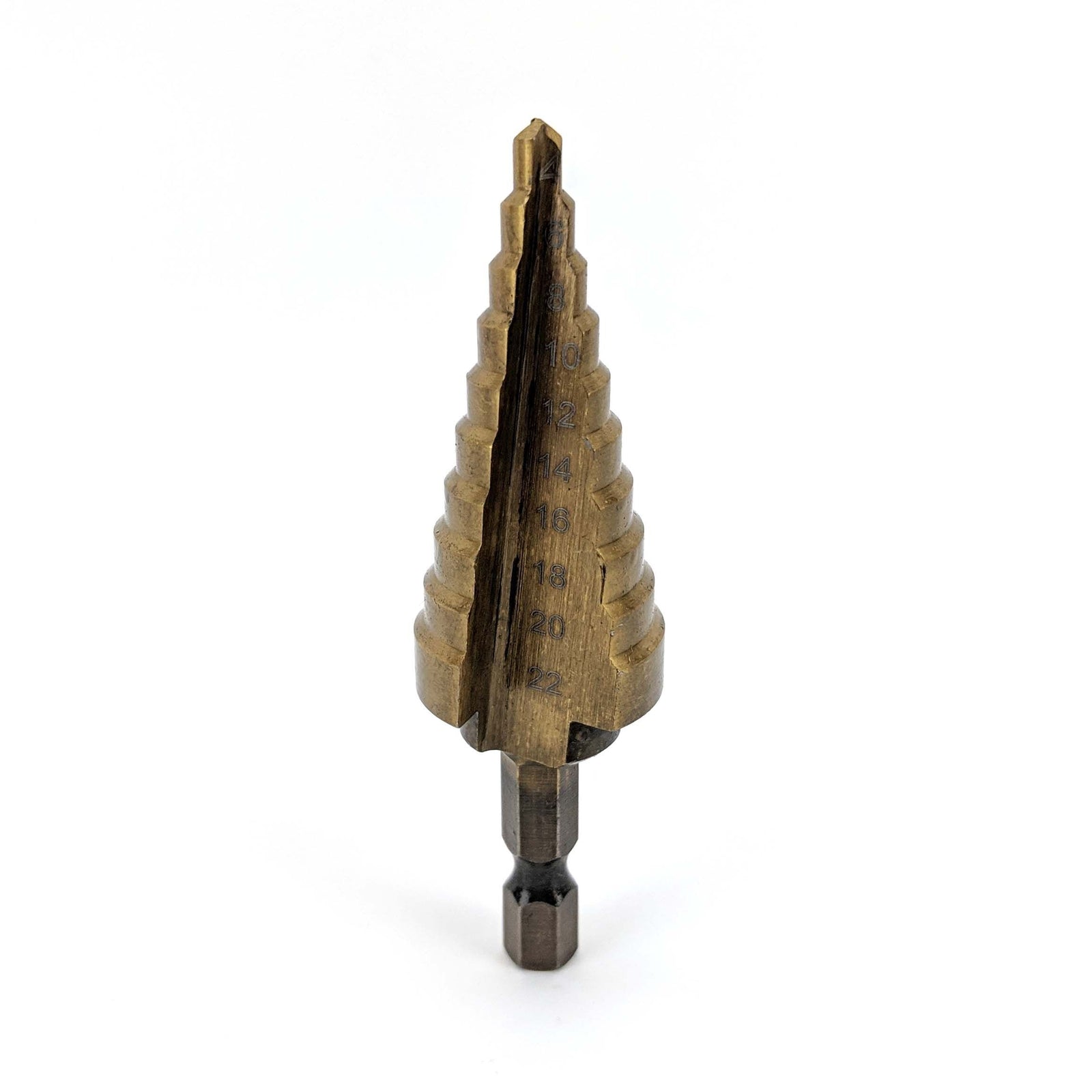 Self-Starting HSS Step/Stepped Drill Bit 4-22mm - Titanium Nitride Coated