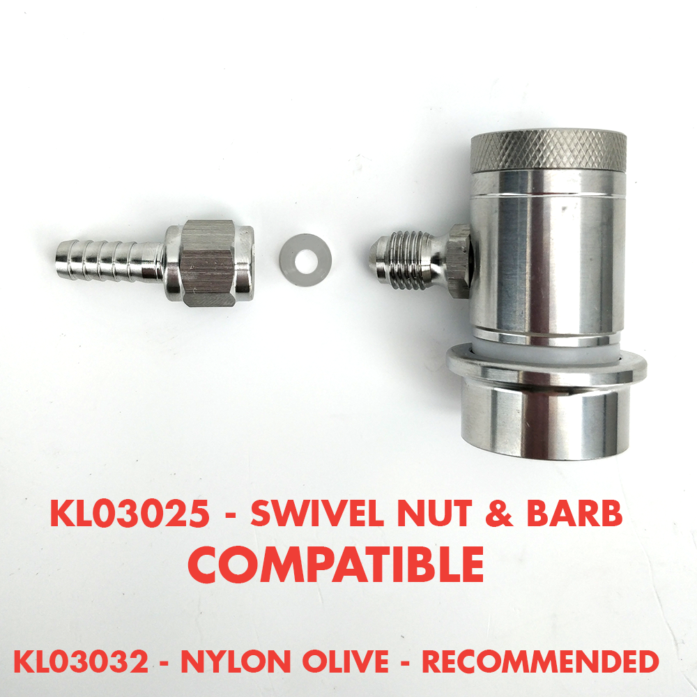 Stainless Ball Lock Disconnect - MFL Threaded (Grey/Gas)