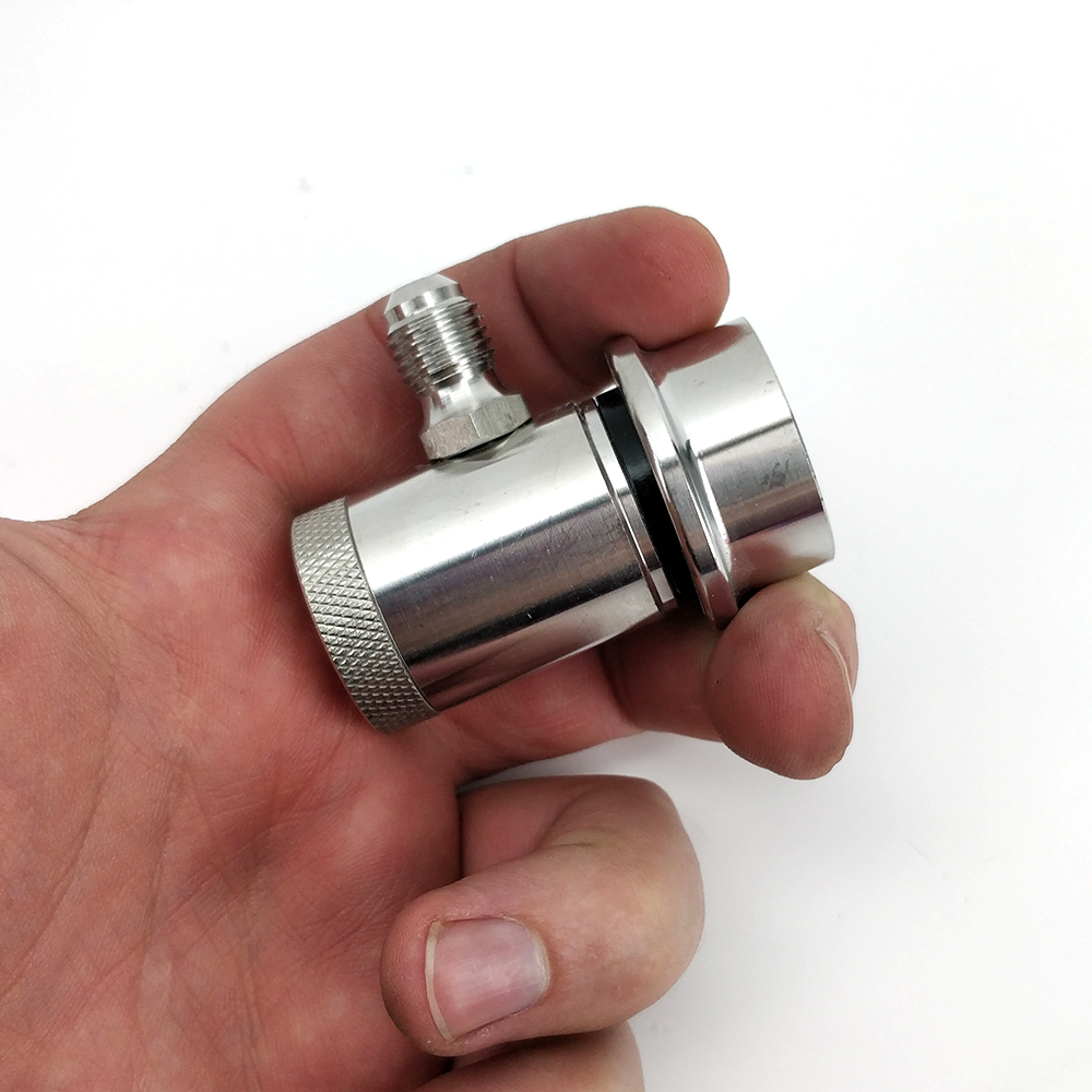 Stainless Ball Lock Disconnect - MFL Threaded (Black/Liquid)