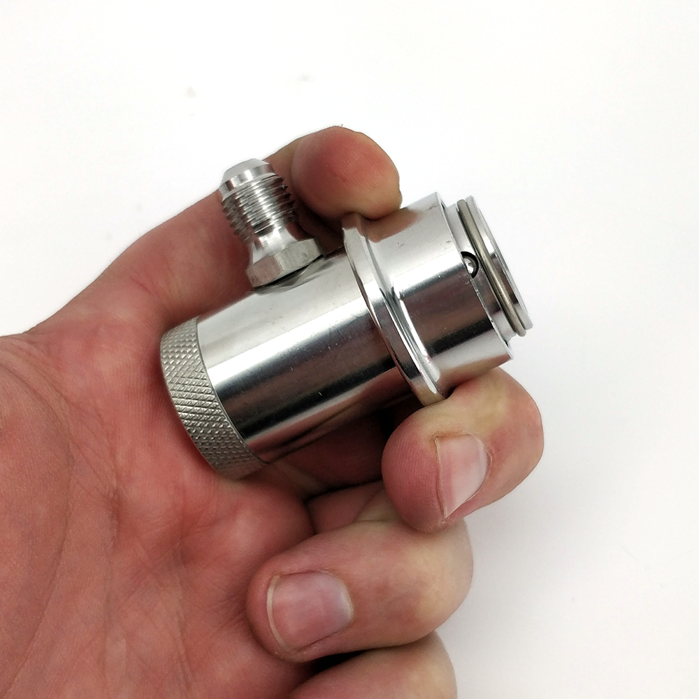 Stainless Ball Lock Disconnect - MFL Threaded (Black/Liquid)