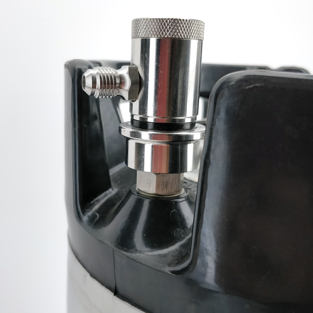 Stainless Ball Lock Disconnect - MFL Threaded (Black/Liquid)