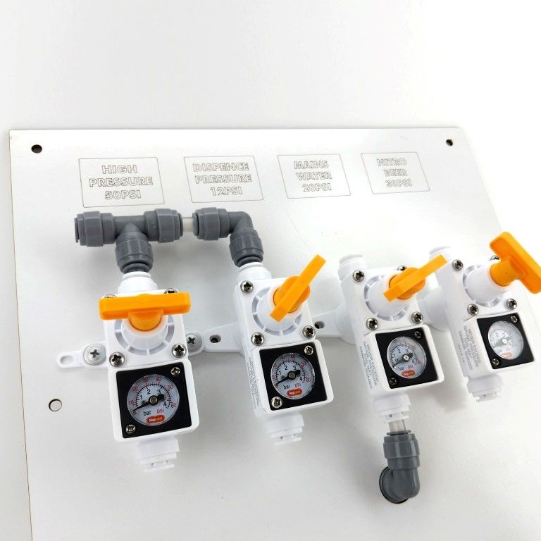 Duotight Inline Regulator - With integrated gauge for water or gas - 8mm (5/16" Push In)