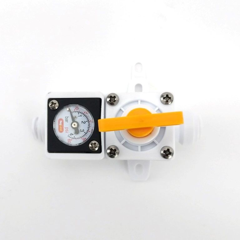 Duotight Inline Regulator - With integrated gauge for water or gas - 8mm (5/16" Push In)