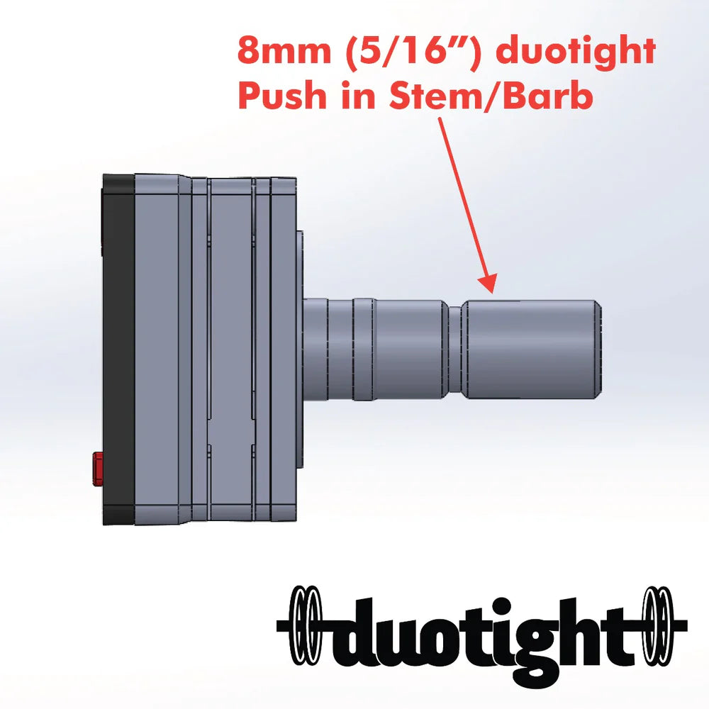 Digital Illuminated Mini Gauge 0-90psi (0-6.2bar) - duotight 8mm 5/16 Stem