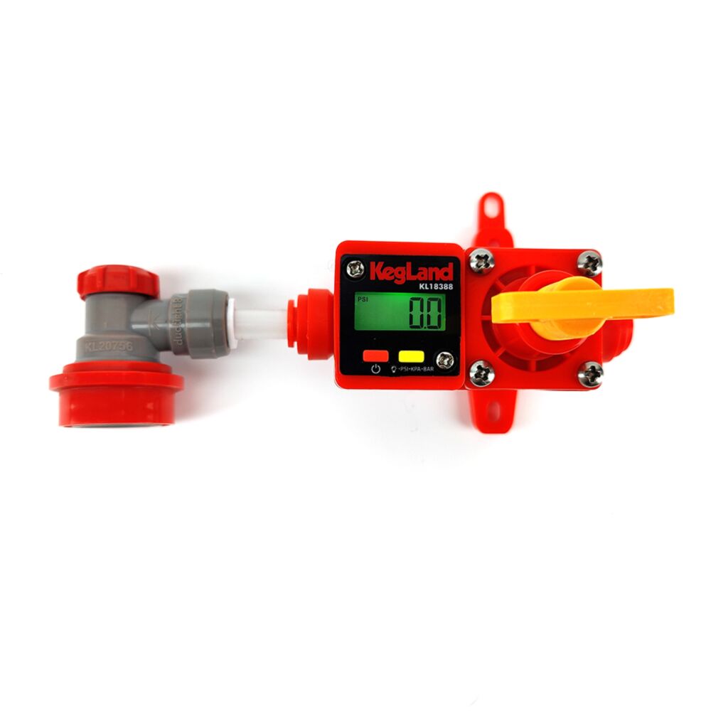 Digital Illuminated Mini Gauge 0-90psi (0-6.2bar) for Integrated Blowtie and In-line regulators