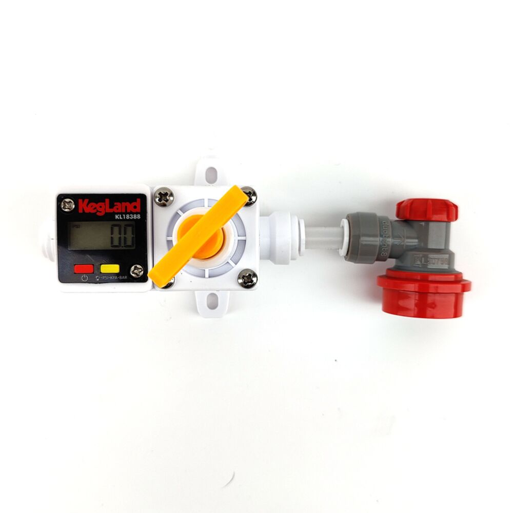 Digital Illuminated Mini Gauge 0-90psi (0-6.2bar) for Integrated Blowtie and In-line regulators
