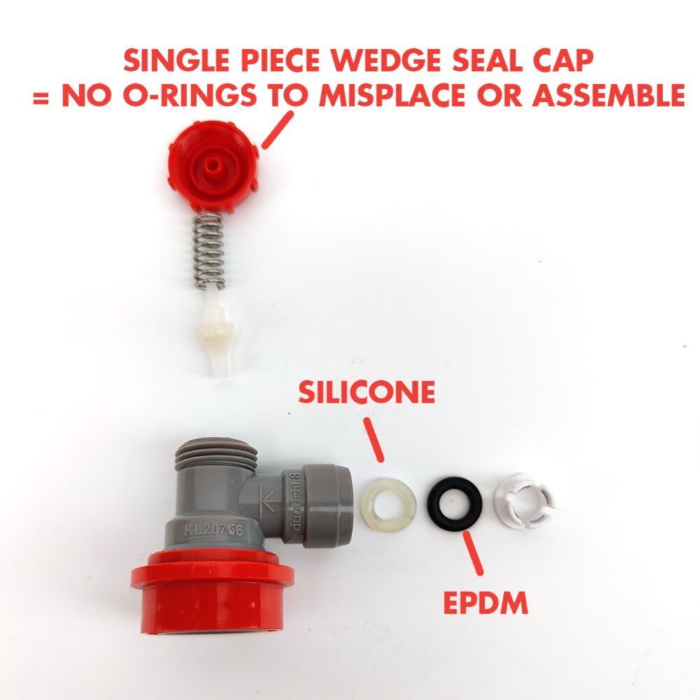 Ball Lock Disconnect (Grey/Gas) - duotight 8mm (5/16")