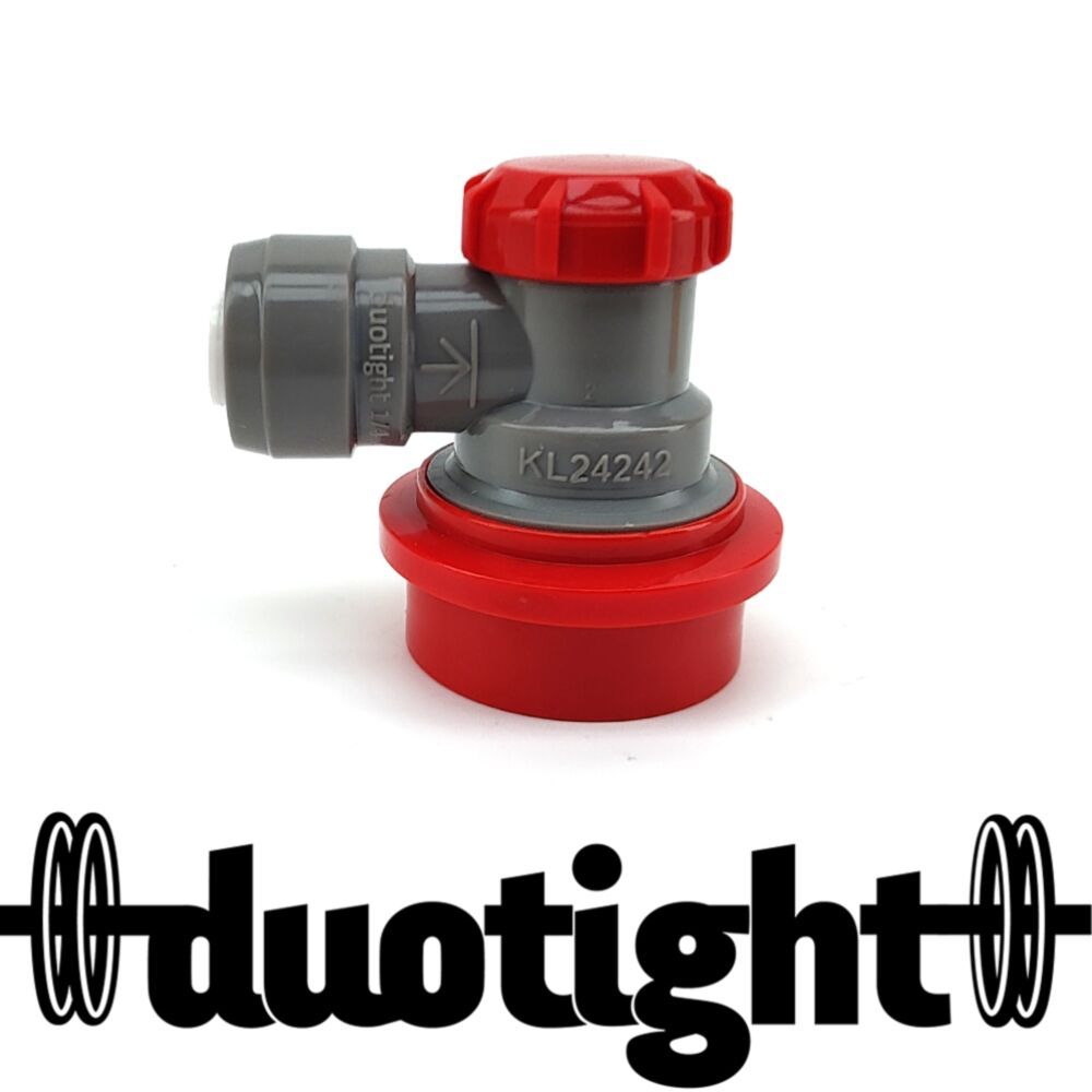 duotight 6.35mm (1/4) x Ball Lock Disconnect - (Grey + Red Gas)