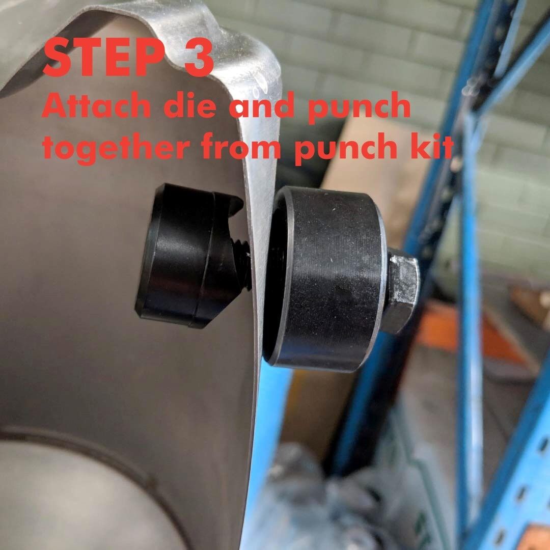 22mm Hole Punch, Knockout Die and Punch Set, Slugbuster