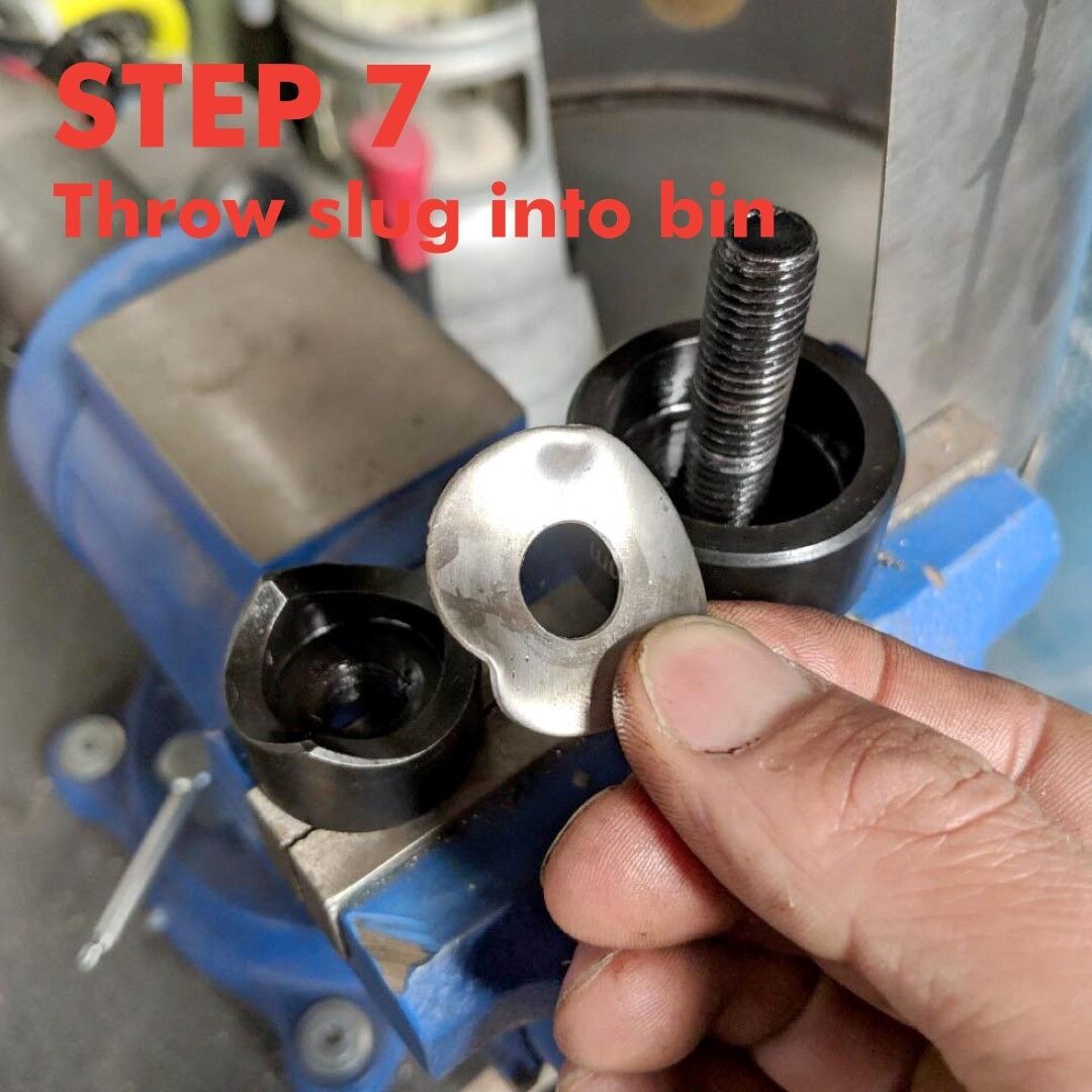 22mm Hole Punch, Knockout Die and Punch Set, Slugbuster