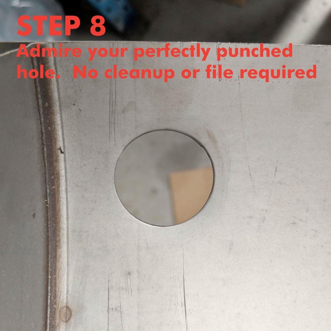 22mm Hole Punch, Knockout Die and Punch Set, Slugbuster